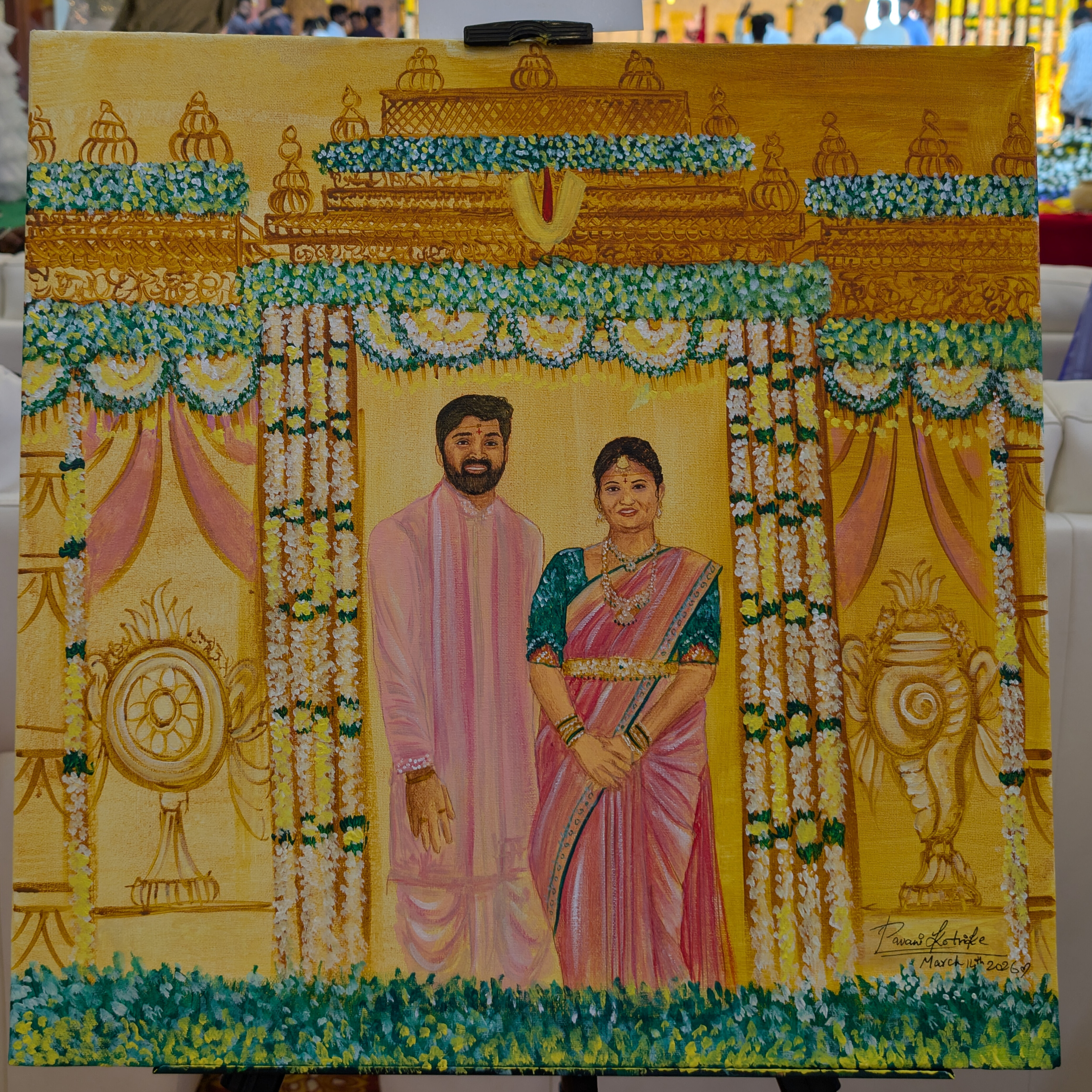 Beautiful live wedding painting