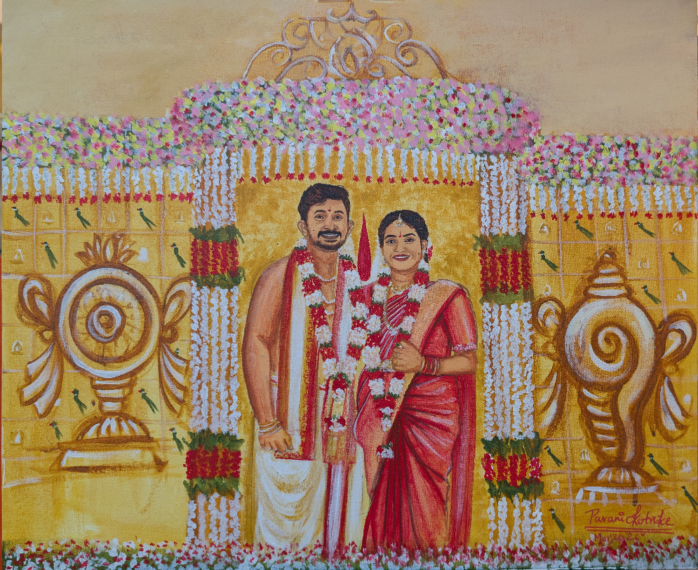 Live wedding painting masterpiece